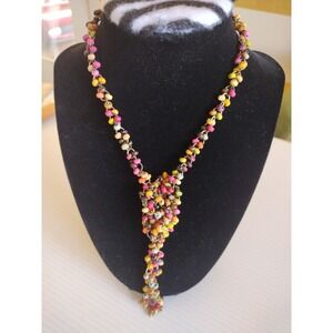 Unbranded Long Necklace Wooded‎ Beads Multicolor Bohemian